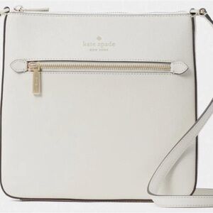 Kate Spade White Crossbody Bag with Gold Accents